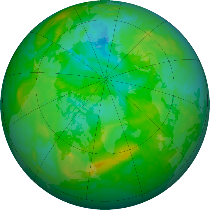 Arctic ozone map for 27 July 2001